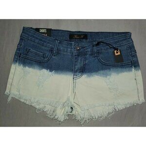 Klique B Distressed Cut Off Ombre Bleached Shorts